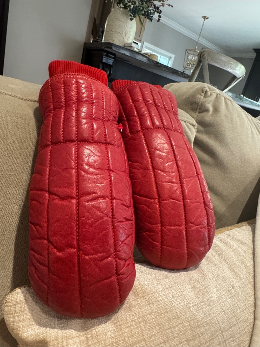 Vintage Y2K leather ski winter sport gloves amazing condition